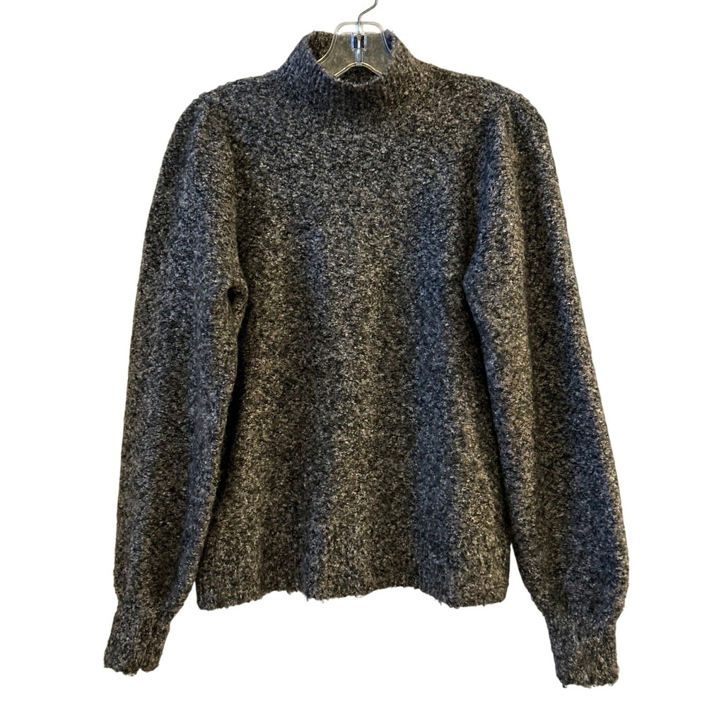 Marled Reunited Clothing Mock Neck Sweater Women's Size M Black‎ Speckled Knit